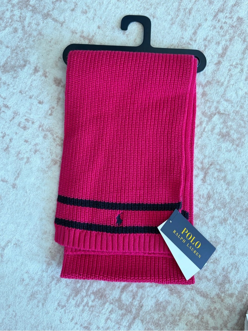 Polo Ralph Lauren Hot Pink Knit Scarf girls 4-7y